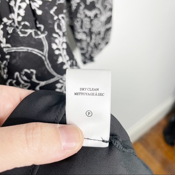 ALC Kate Dress Black White Floral Printed Long Sleeve Midi NWT 6 - Picture 11 of 11